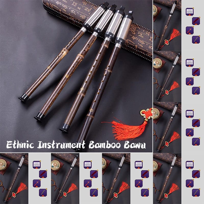 Chinese Ethnic Instrument Bamboo Bawu Pipe Bawu Flute G/f/c Tone Learning Style of Blowing Bau Traditional Musical Instrument